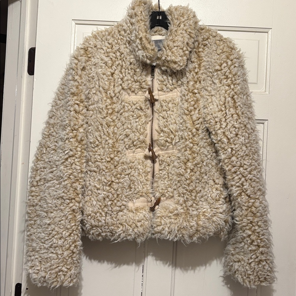 BNNW anthropolgie brenna faux fur coat